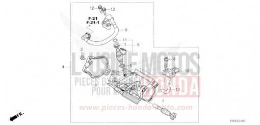CORPS DE PAPILLON CRF250RP de 2023